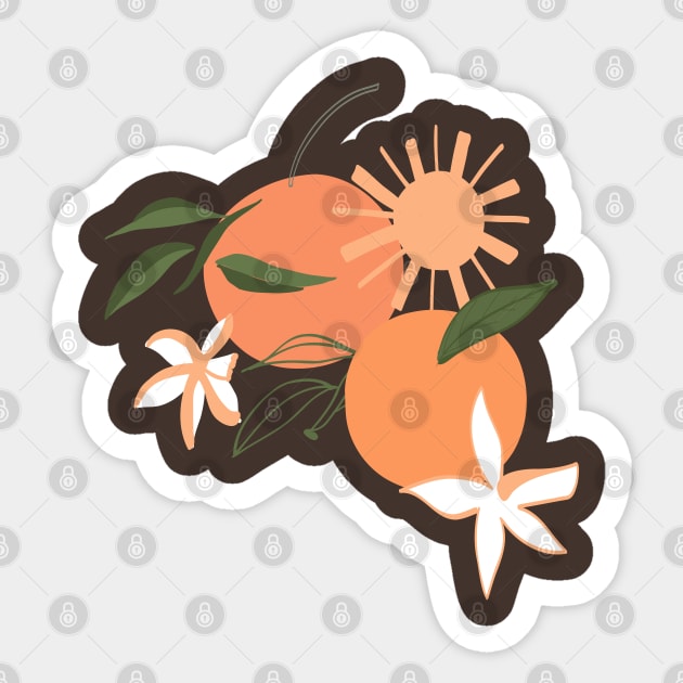 Oranges illustration Sticker by GULSENGUNEL